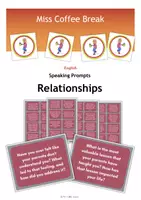 Vorschau - Bildkarten - Relationships - Friendship, Parents and Children, Arguments, Love (Speaking Prompts / Conversation Cards) - Deckblatt
