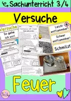 Vorschau - Arbeitsblätter - Feuer Versuche (Verbrennungsdreieck) - Deckblatt