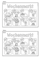 Vorschau - Aufgabenkarten - Rechenkartei Wochenmarkt (Rechnen mit Geld) - Seite 1