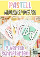 Vorschau - Poster - Alphabet Poster / Klassenraum Deko in Pastell / Classroom Management - Deckblatt