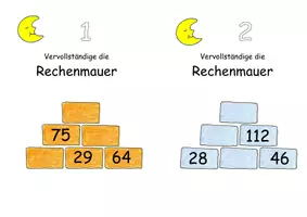 Vorschau - Aufgabenkarten - Addieren und Subtrahieren - Rechenmauern Klasse 5 - Seite 3