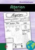 Vorschau - Arbeitsblätter - Steckbrief Algerien - Deckblatt