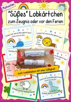 Vorschau - Mal- und Bastelvorlagen - Lobkärtchen, Belohnung, Grußkarte zum Zeugnis oder vor den Ferien - Deckblatt