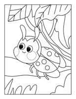 Vorschau - Mal- und Bastelvorlagen - 35 niedliche Ausmalbilder mit 🐛 Käfer und Insekten🐞 - Seite 1
