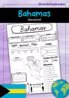 Vorschau - Arbeitsblätter - Steckbrief Bahamas - Deckblatt