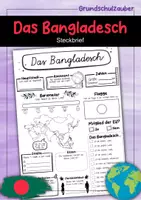Vorschau - Arbeitsblätter - Steckbrief Bangladesch - Deckblatt