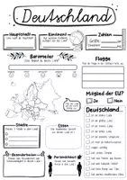 Vorschau - Arbeitsblätter - Steckbrief Deutschland - Seite 1