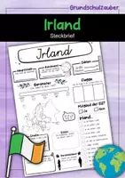Vorschau - Arbeitsblätter - Steckbrief Irland - Deckblatt