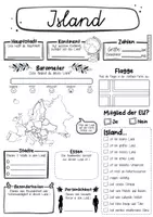 Vorschau - Arbeitsblätter - Steckbrief Island - Seite 1