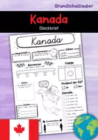 Vorschau - Arbeitsblätter - Steckbrief Kanada - Deckblatt