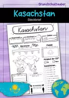 Vorschau - Arbeitsblätter - Steckbrief Kasachstan - Deckblatt