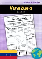 Vorschau - Arbeitsblätter - Steckbrief Venezuela - Deckblatt