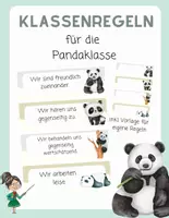 Vorschau - Poster - Pandaklasse Klassenregeln – Schilder & Vorlagen Grundschule - Deckblatt