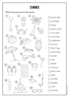 Vista previa - Hojas de trabajo - Summer: vocabulary activity (inglés) - página 2