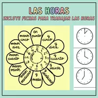 Vista previa - Hojas de trabajo - Matemáticas: conocemos las horas - Portada