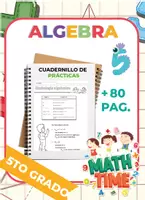 Vista previa - Unidades / Secuencias / Situaciones de Aprendizaje - CUADERNO DE PRÁCTICA ÁLGEBRA 5TO GRADO - Portada