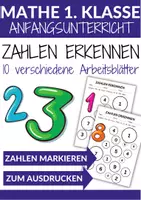 Vorschau - Arbeitsblätter - Zahlen markieren 1. Klasse Mathematik Zahlenraum 10 - Deckblatt