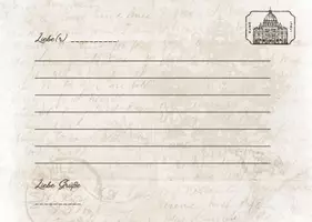 Vorschau - Stationenlernen - Postkarte Vorlage zum Schreiben / postcard blanko writing - Seite 1