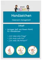 Vorschau - Bildkarten - Handzeichen (Classroom management) - Deckblatt