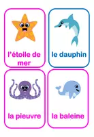 Aperçu - Cartes / Images - Cartes de Vocabulaire Animaux Marins - Page 3