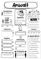 Vorschau - Arbeitsblätter - Steckbrief Anwalt - Seite 1