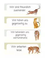 Vorschau - Poster - Klassenregeln für die Tigerklasse - Seite 1