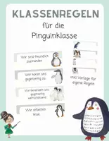 Vorschau - Poster - Klassenregeln für die Pinguinklasse - Deckblatt