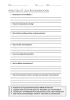 Vorschau - Arbeitsblätter - AB mit Fragen zum Thema "Kommunikation" + Lösungsblatt + Mindmap + Infografiken - Deckblatt