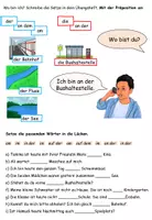 Vorschau - Arbeitsblätter - "Wo bist du?" Präpositionen und Artikel im Dativ - Orte in der Stadt - DaZ / DaF / Deutsch - Seite 3