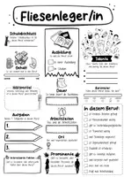 Vorschau - Arbeitsblätter - Steckbrief Fliesenleger - Seite 1