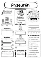 Vorschau - Arbeitsblätter - Steckbrief Friseur - Seite 1
