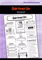 Vorschau - Arbeitsblätter - Steckbrief Gärtner - Deckblatt