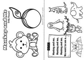 Vista previa - Unidades / Secuencias / Situaciones de Aprendizaje - 'Monkey and Me' minibook 1 - página 1