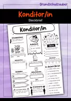 Vorschau - Arbeitsblätter - Steckbrief Konditor - Deckblatt