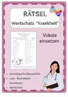 Vorschau - Arbeitsblätter - Rätsel - Vokale einsetzen - Krankheit - Deckblatt