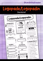 Vorschau - Arbeitsblätter - Steckbrief Logopäde - Deckblatt
