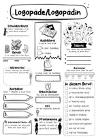 Vorschau - Arbeitsblätter - Steckbrief Logopäde - Seite 1
