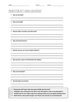 Vorschau - Arbeitsblätter - AB mit Fragen zum Thema "Kopf" + Lösungsblatt - Deckblatt