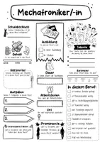 Vorschau - Arbeitsblätter - Steckbrief Mechatroniker - Seite 1