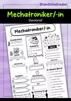 Vorschau - Arbeitsblätter - Steckbrief Mechatroniker - Deckblatt