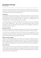 Vorschau - Arbeitsblätter - Das Musical Chicago (Infotext und Übungen) - Deckblatt