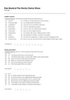 Vorschau - Arbeitsblätter - Das Musical The Rocky Horror Show (Infotext und Übungen) - Seite 1