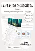 Vorschau - Arbeitsblätter - Fantasiegeschichten: Meine eigene Fantasiegeschichte - Schreiben - Stunde 5 - Deckblatt