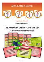 Vorschau - Arbeitsblätter - The American Dream - Are the USA Still the Promised Land? (Speaking Prompts / Conversation Cards) - Deckblatt