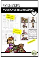 Vorschau - Arbeitsblätter - Vorgangsbeschreibung - Picknick - Übungsmaterial - Deckblatt
