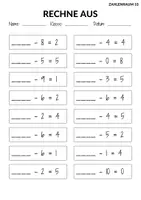 Vorschau - Arbeitsblätter - Subtraktion - 3 Arbeitsblätter - Spiel - 1. Klasse Mathematik - Seite 2