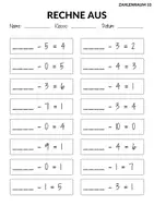 Vorschau - Arbeitsblätter - Subtraktion - 3 Arbeitsblätter - Spiel - 1. Klasse Mathematik - Seite 3