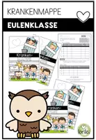 Vorschau - Anderer Materialtyp - Krankenmappe – Krankenpost – Eulenklasse - Sammlung für kranke Kinder - Deckblatt