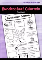 Vorschau - Arbeitsblätter - Steckbrief Colorado - USA Bundesstaat - Deckblatt