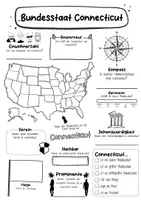 Vorschau - Arbeitsblätter - Steckbrief Connecticut - USA Bundesstaat - Seite 1